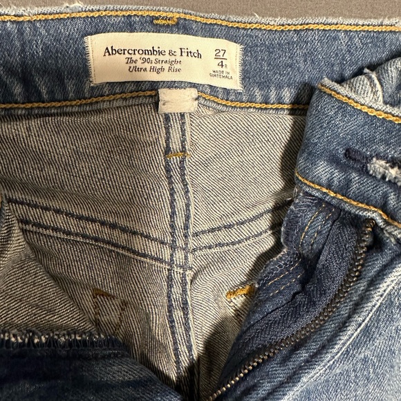 Abercrombie & Fitch curve love 90s straight jean, size 27 - Picture 2 of 9